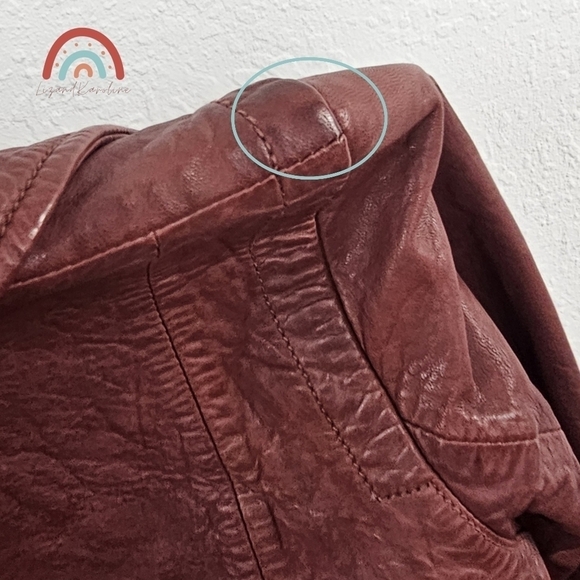 Madewell Washed Leather Motorcycle Jacket Brass Hardware Edition Dusty Redwood - Picture 11 of 15